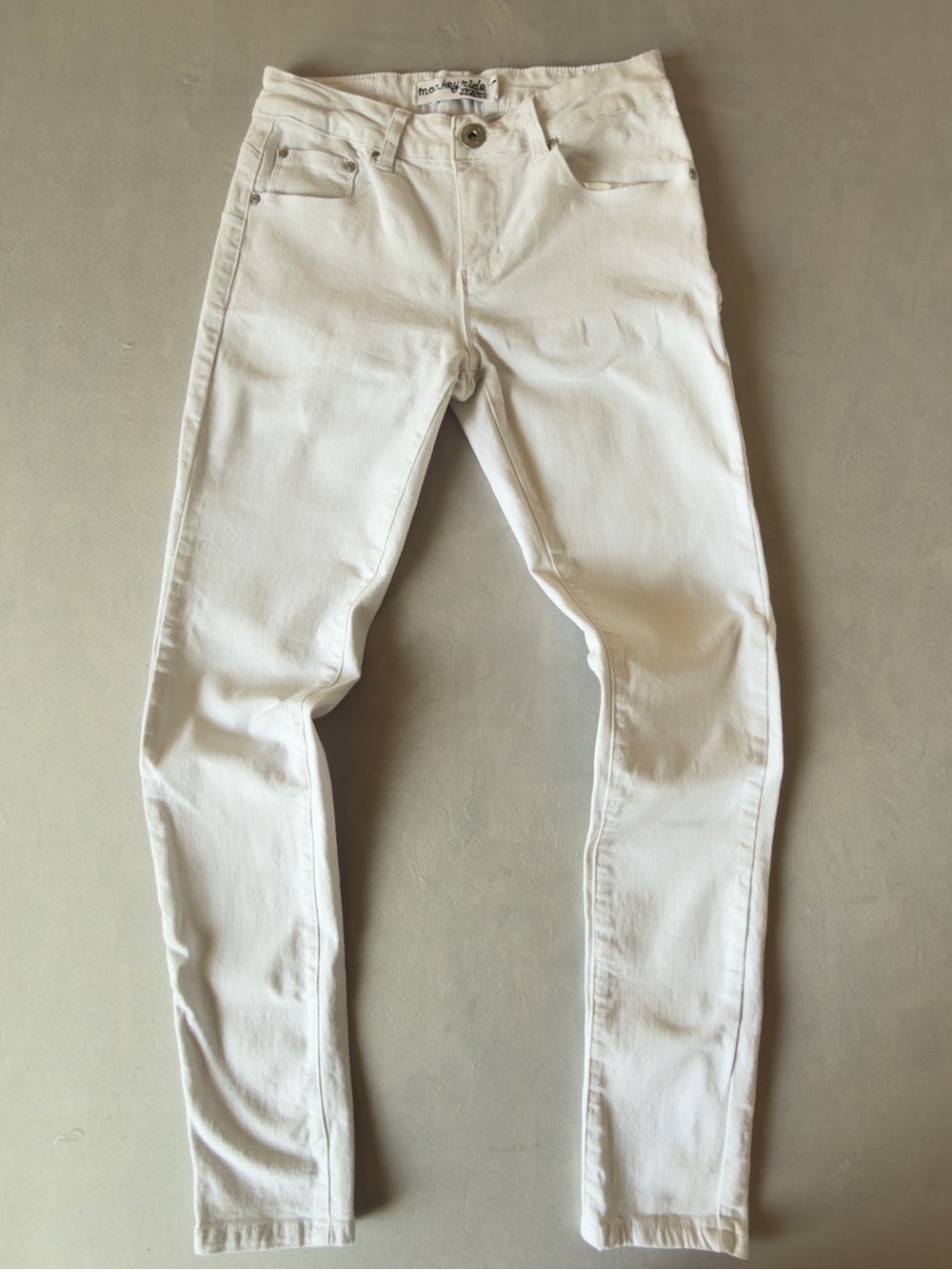 Monkeyride Jeans Slim Fit White Skinny Jeans